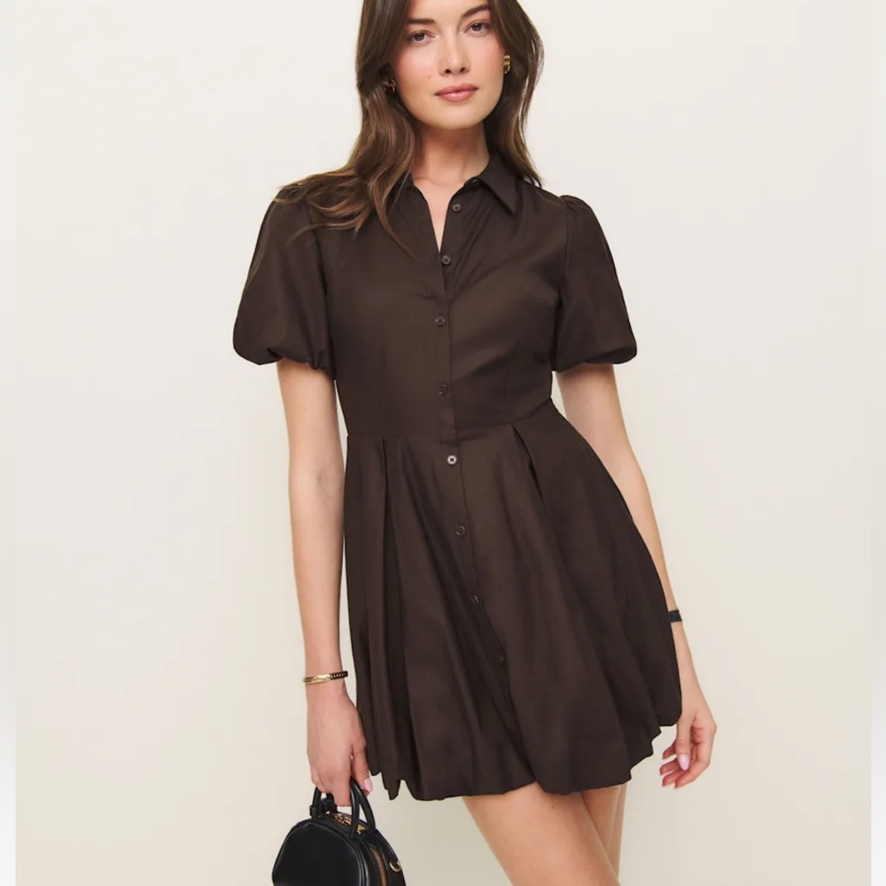 Reformation Mazie Dress Brown - Size 0